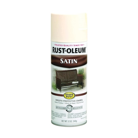 Rust-Oleum 7793 12OZ WHITE SHELL SATIN SPRAY 7793-830